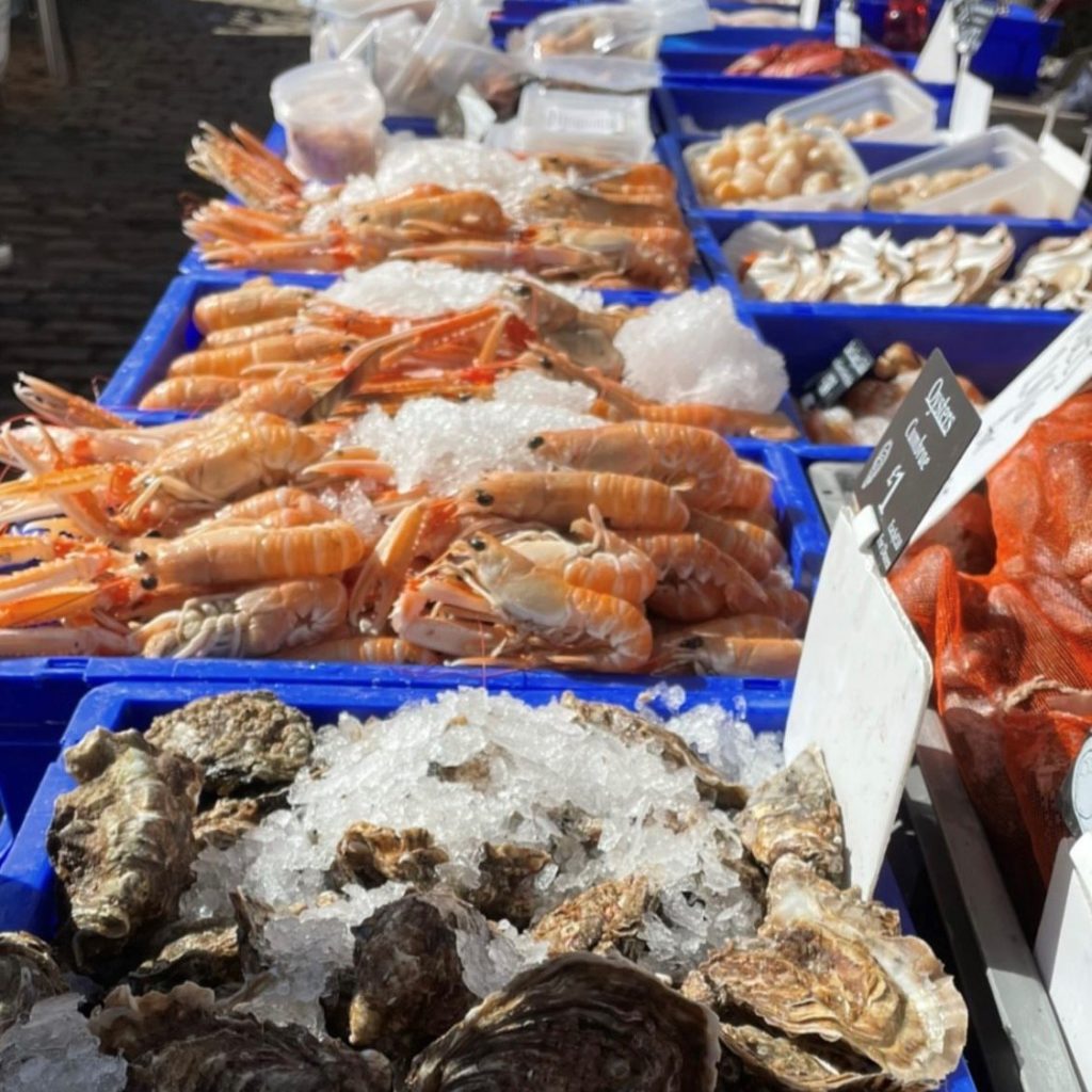 The food markets in Edinburgh