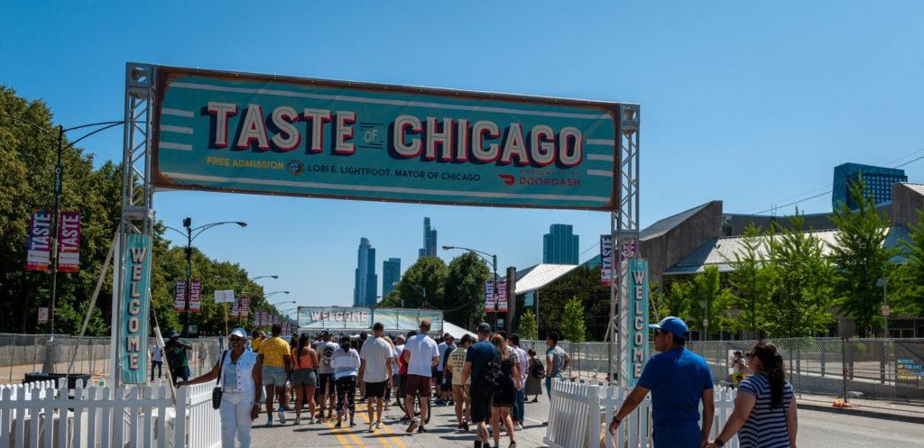 The Taste of Chicago food festival