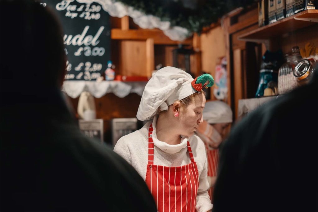 The food markets in Edinburgh