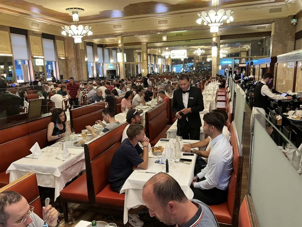 A crowded night at Brasserie Georges